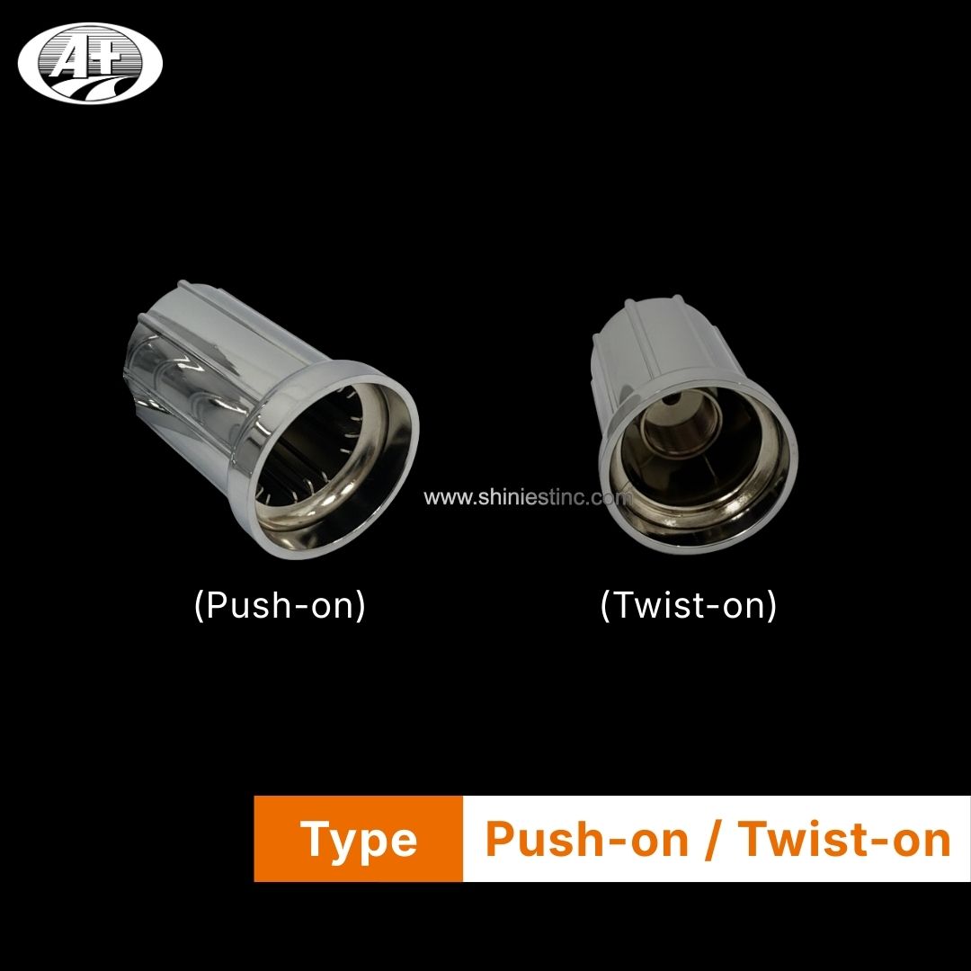 Us 22.5” ABS Chrome 33mm Ribbed Cylindrical Nut Cover