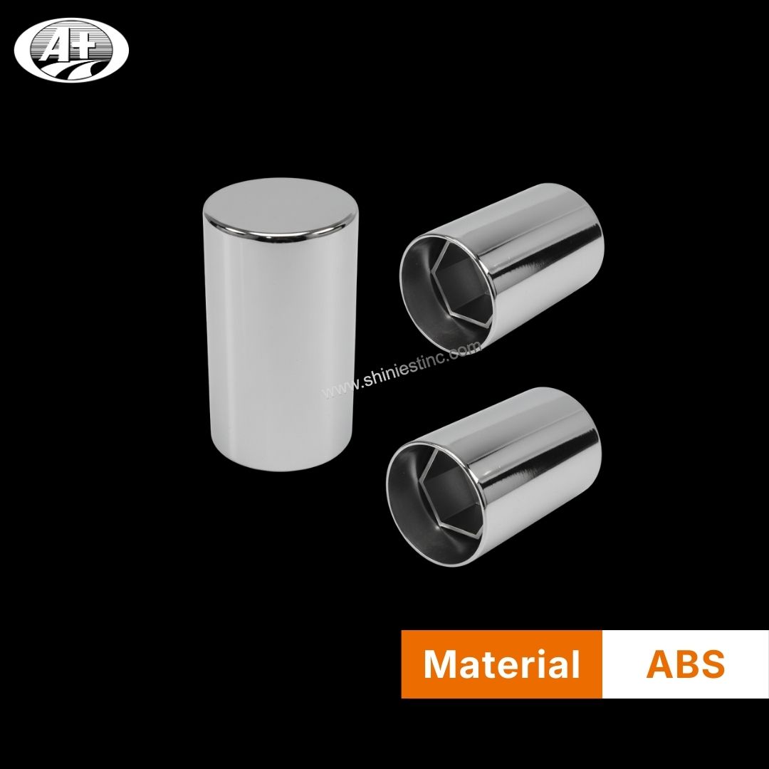 ABS Chrome 33mm Cylindrical Wheel Nut Cover for 22.5” Trucks
