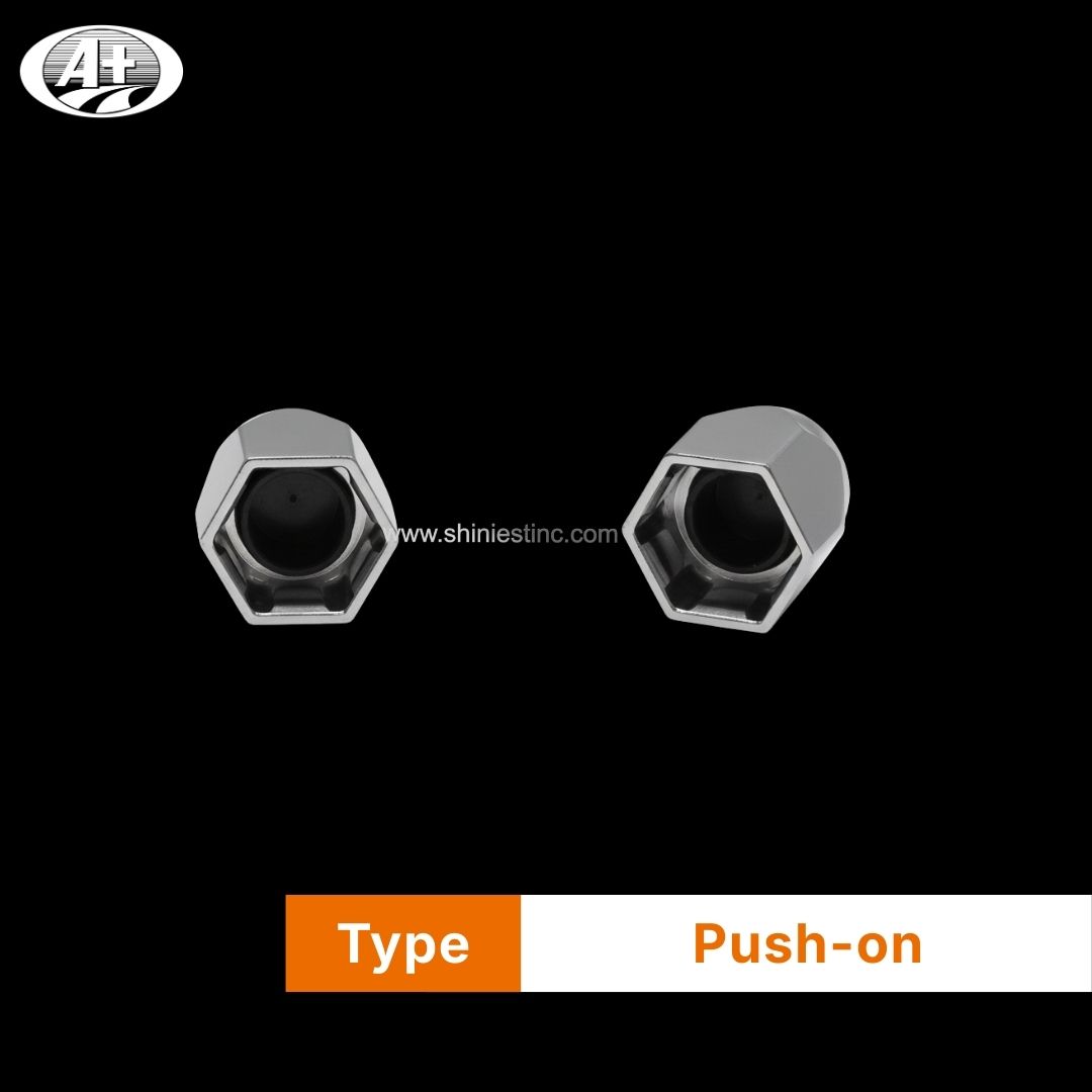 33mm ABS Chrome Dome Nut Cover for 22.5” Truck Wheels