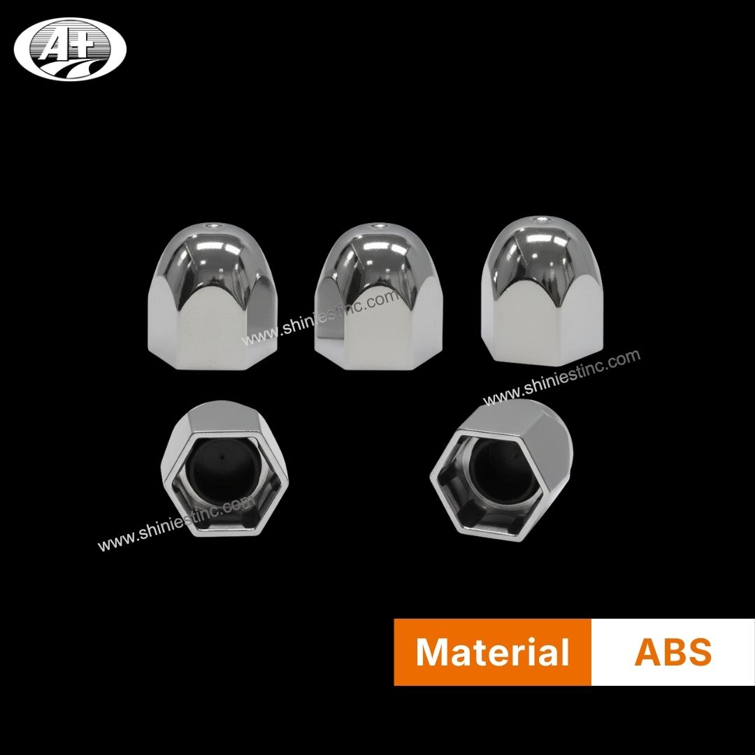 33mm ABS Chrome Dome Nut Cover for 22.5” Truck Wheels