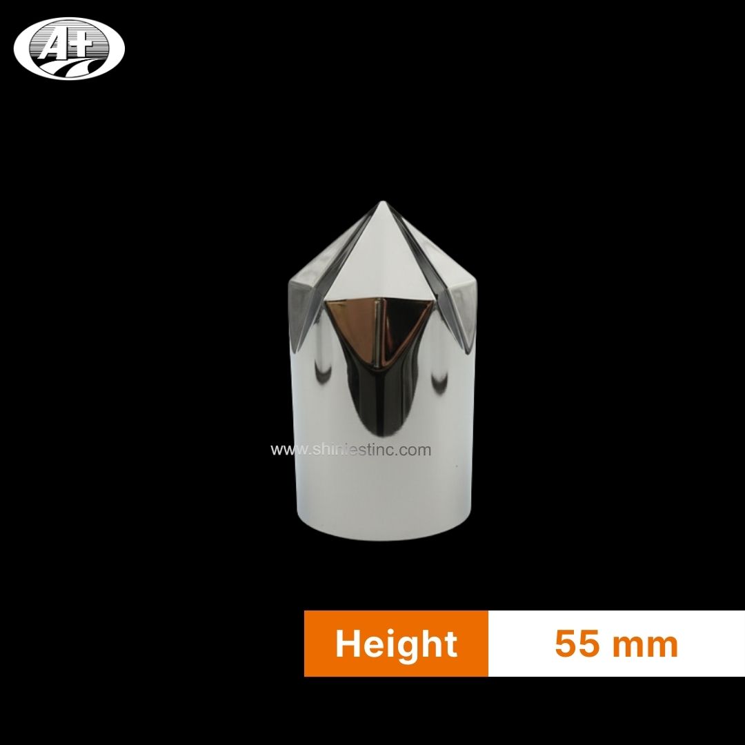 ABS Chrome 33mm Diamond Wheel Nut Cover for 22.5” Trucks