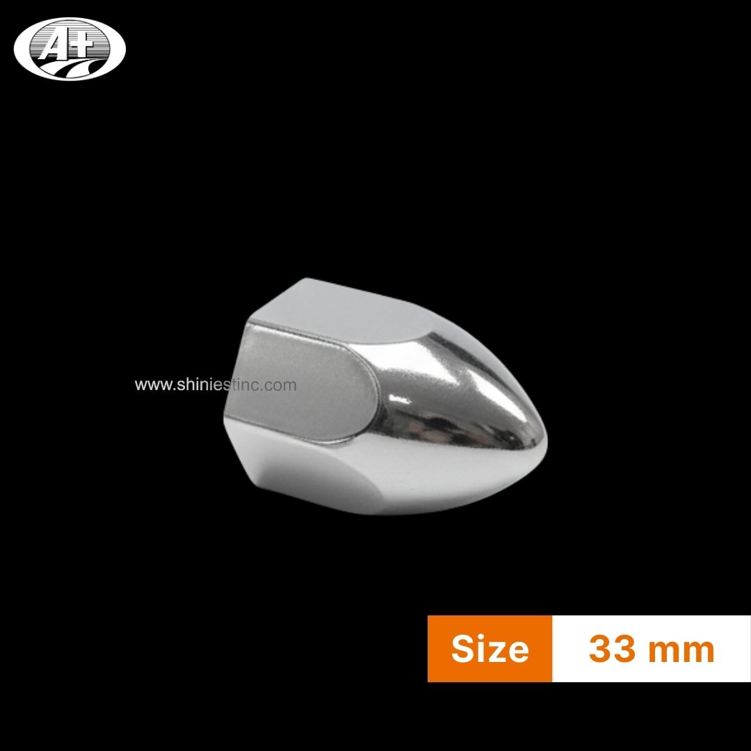 33mm ABS Chrome Bullet Wheel Nut Cover for 22.5” Trucks
