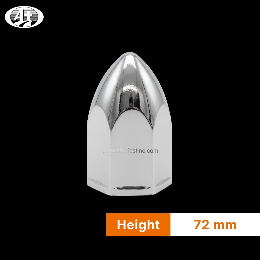 33mm ABS Chrome Bullet Wheel Nut Cover for 22.5” Trucks