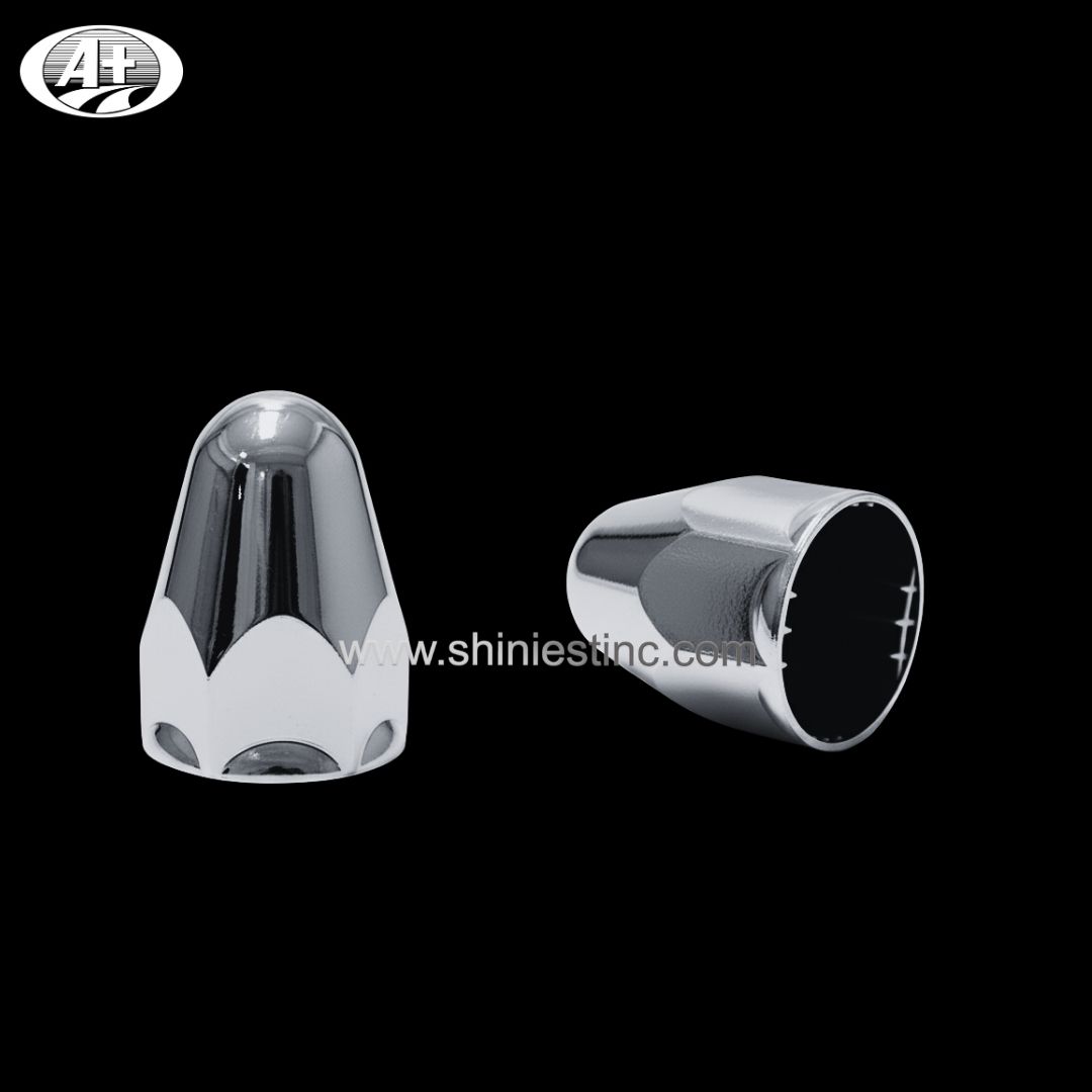 ABS Chrome 33mm Cone Nut Cover for 22.5 Inch Truck Wheels