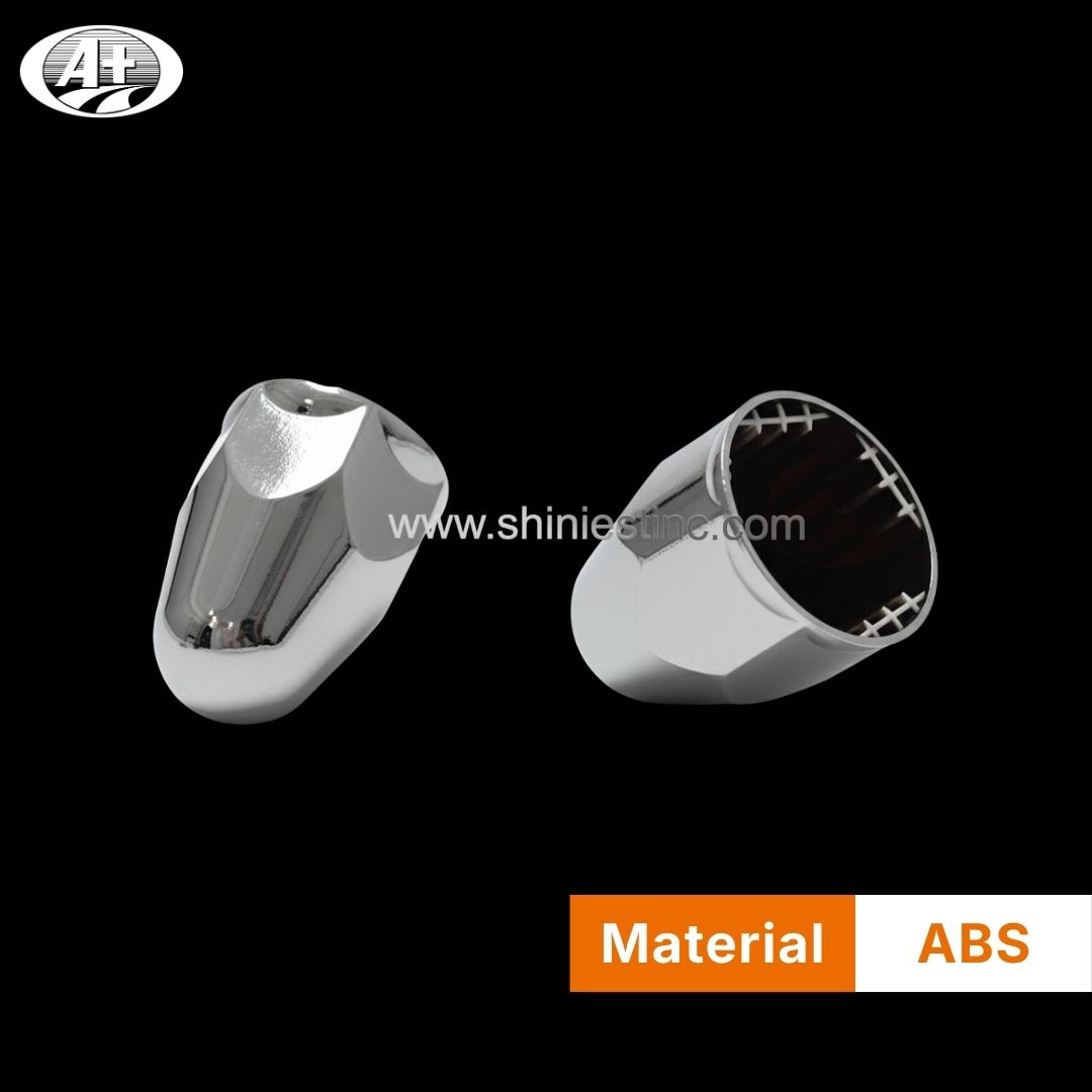 ABS Chrome 33mm Cone Nut Cover for 22.5 Inch Truck Wheels