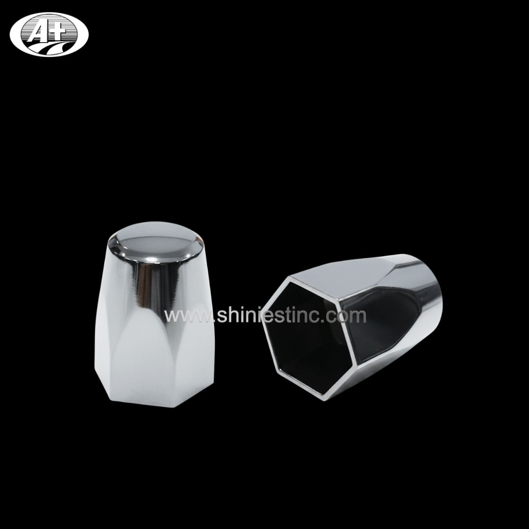 Chrome ABS 33mm Hex Nut Cover for 22.5 Inch Commercial Wheels