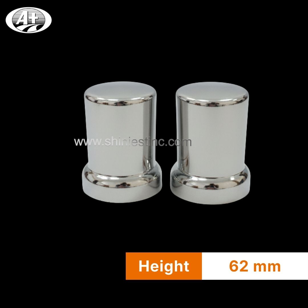 ABS Chrome 33mm Round Nut Cover for 22.5 Inch Truck Wheels
