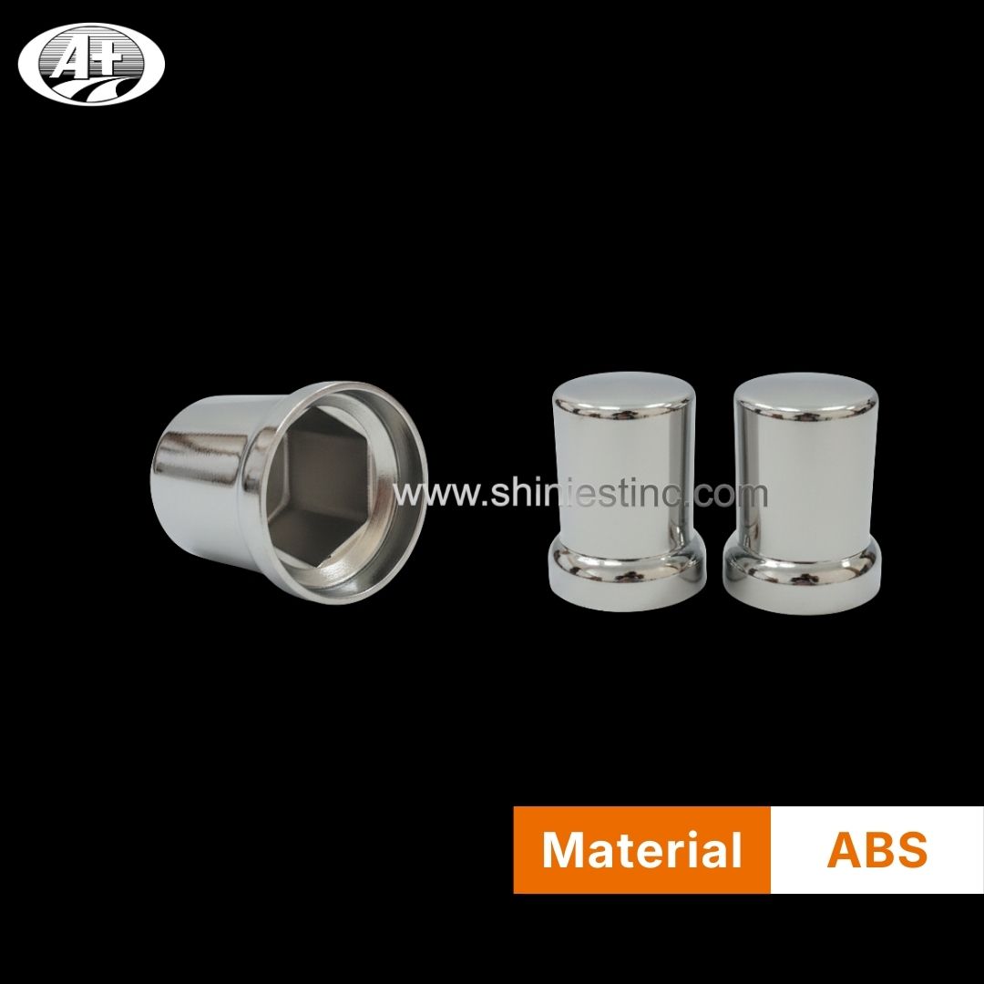 ABS Chrome 33mm Round Nut Cover for 22.5 Inch Truck Wheels