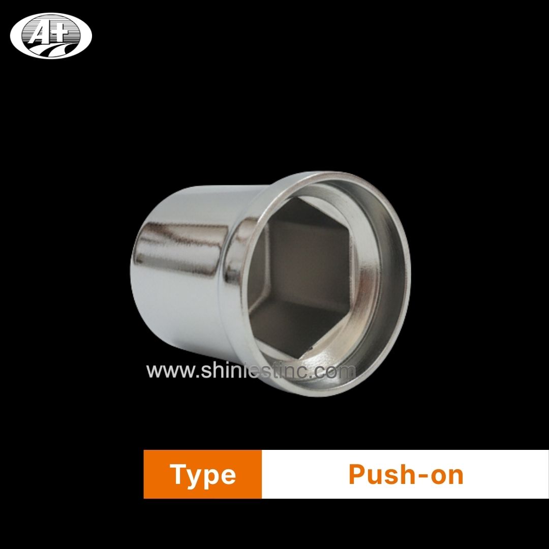 ABS Chrome 33mm Round Nut Cover for 22.5 Inch Truck Wheels