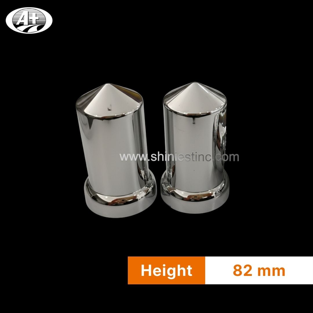 ABS Chrome 33mm Cone Style Nut Cover for 22.5 Inch Wheels