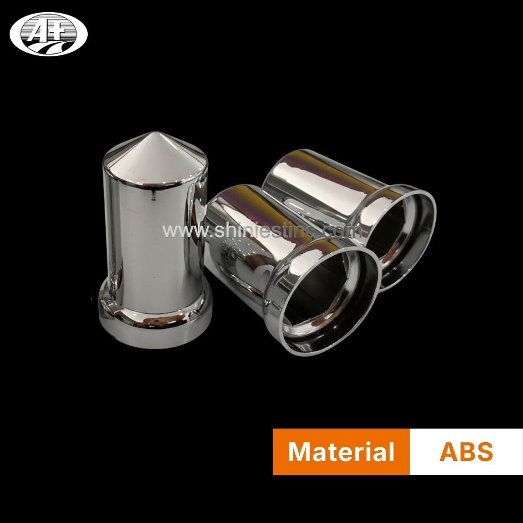 ABS Chrome 33mm Cone Style Nut Cover for 22.5 Inch Wheels