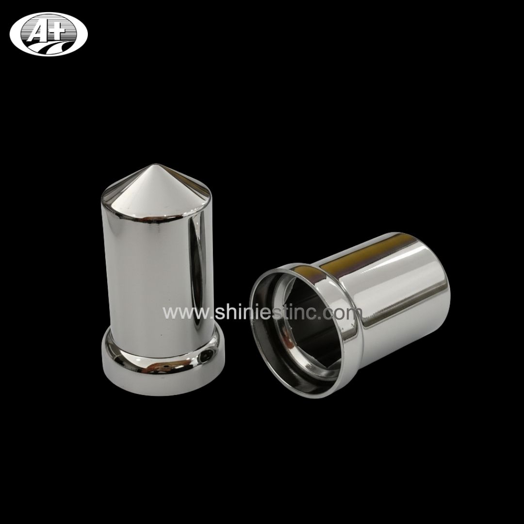 ABS Chrome 33mm Cone Style Nut Cover for 22.5 Inch Wheels