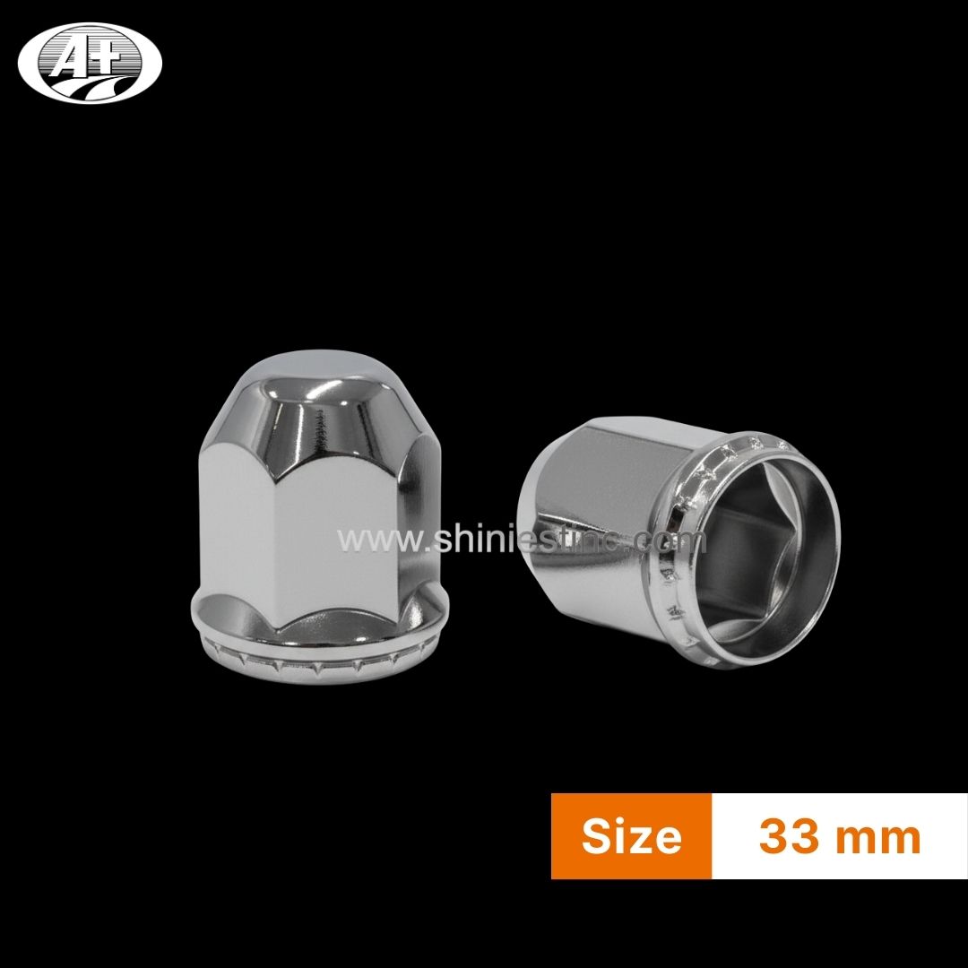 Chrome ABS 33mm Hex Flange Nut Cover for 22.5 Inch Trucks