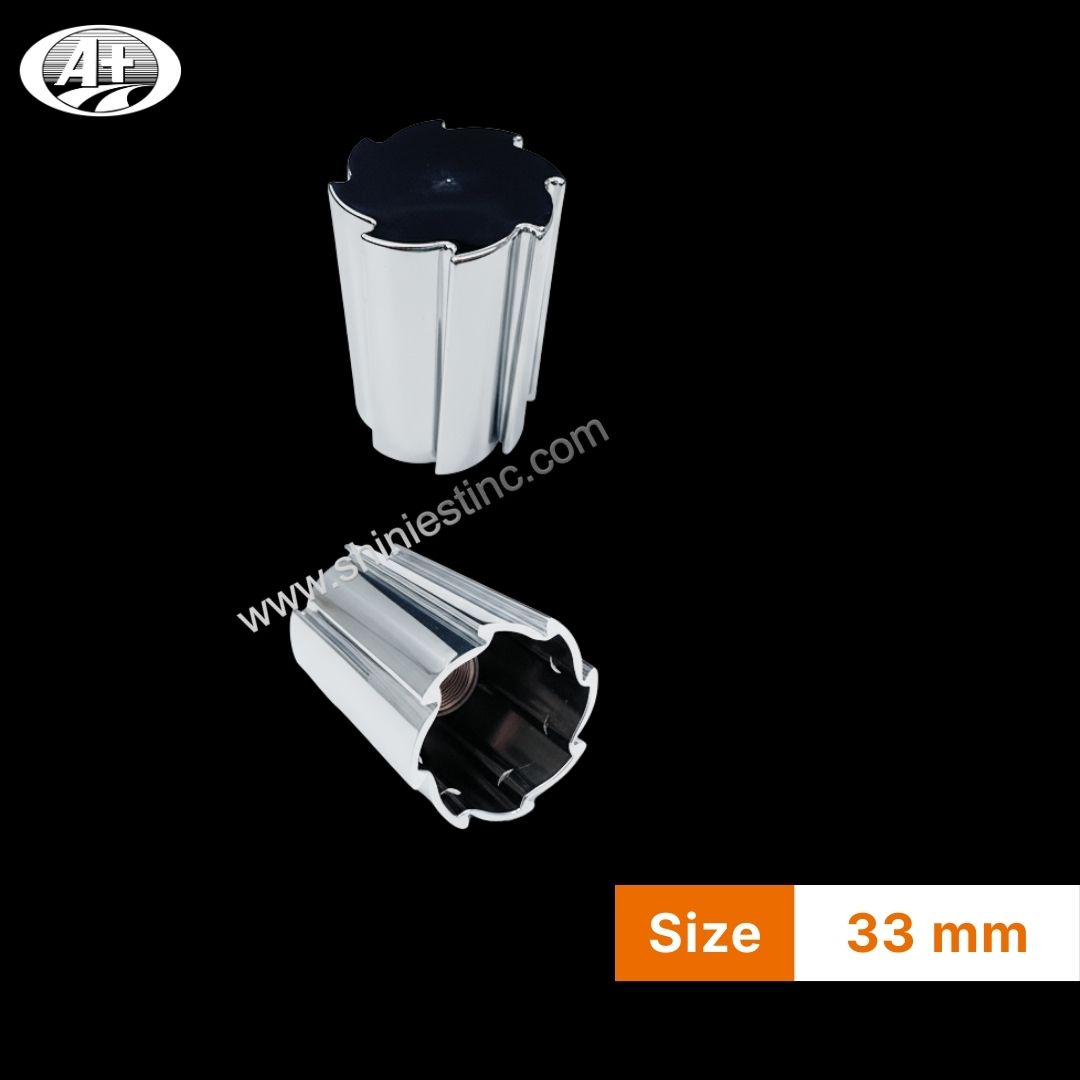 ABS Chrome 33mm Fluted Wheel Nut Cover for 22.5 Inch Trucks