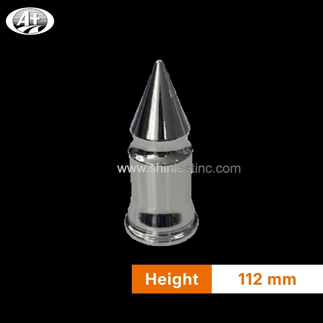 ABS Chrome 33mm Spike Lug Nut Cover for 22.5 Inch Trucks