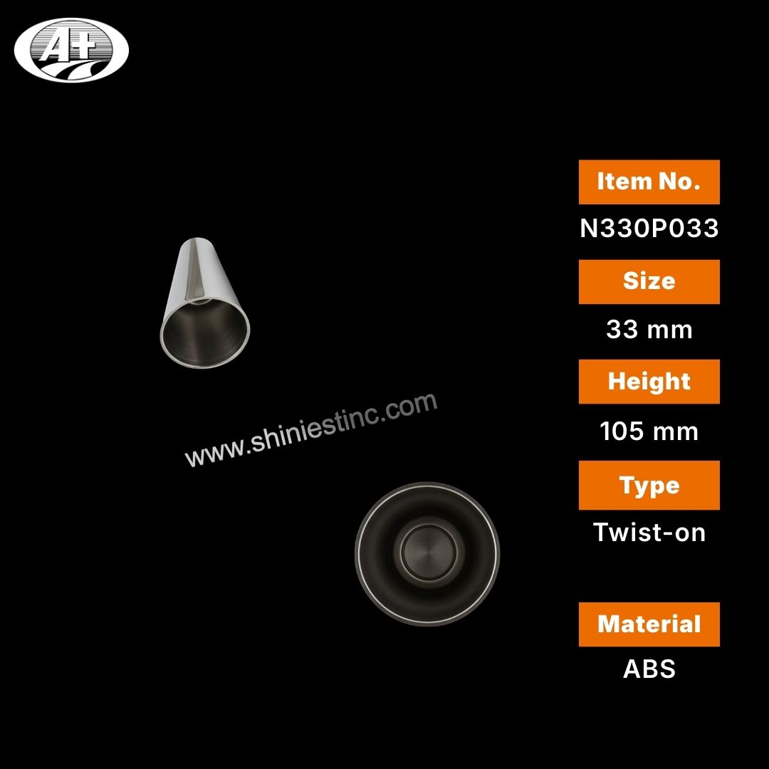 ABS Chrome 33mm Cone Lug Nut Cover for 22.5 Inch Trucks