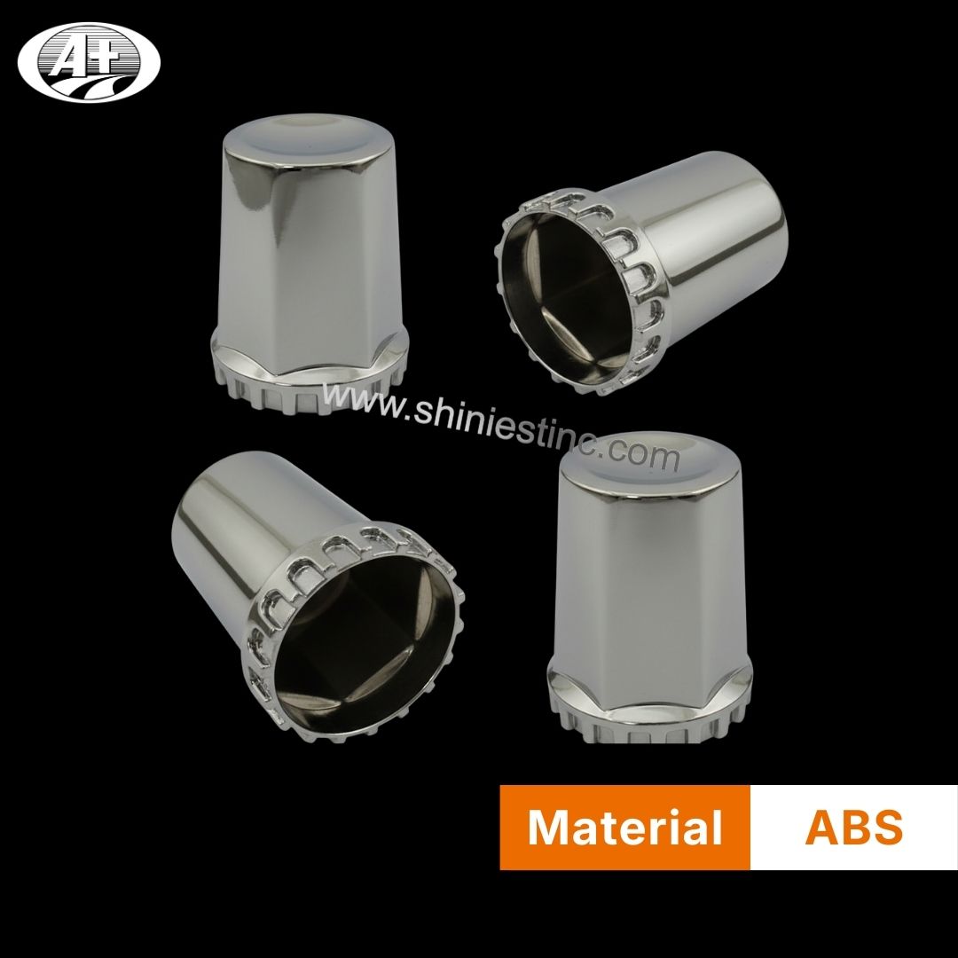 33mm Chrome ABS Round Lug Nut Cover for Heavy Duty Trucks