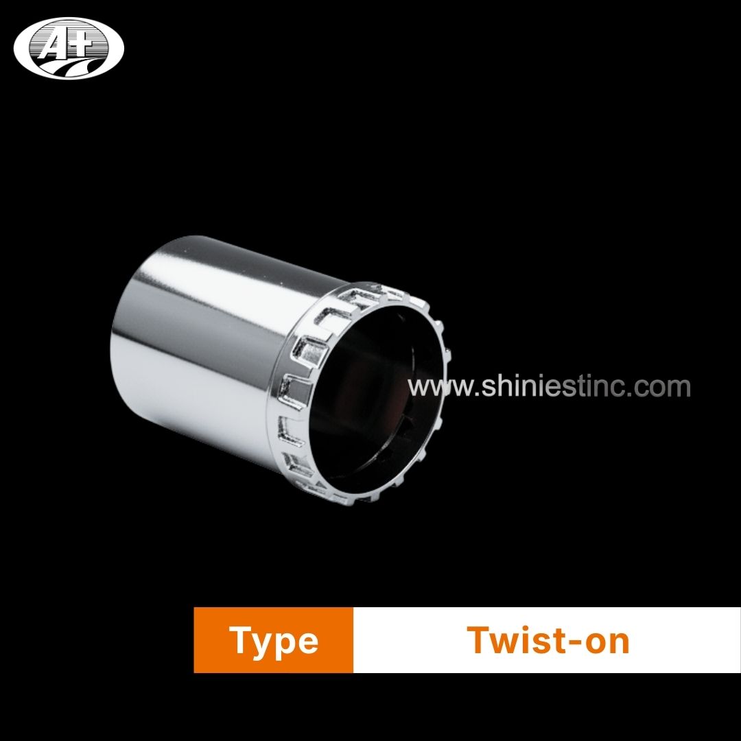 Twist-on 33mm Chrome ABS Round Lug Nut Cover for Heavy Duty Trucks