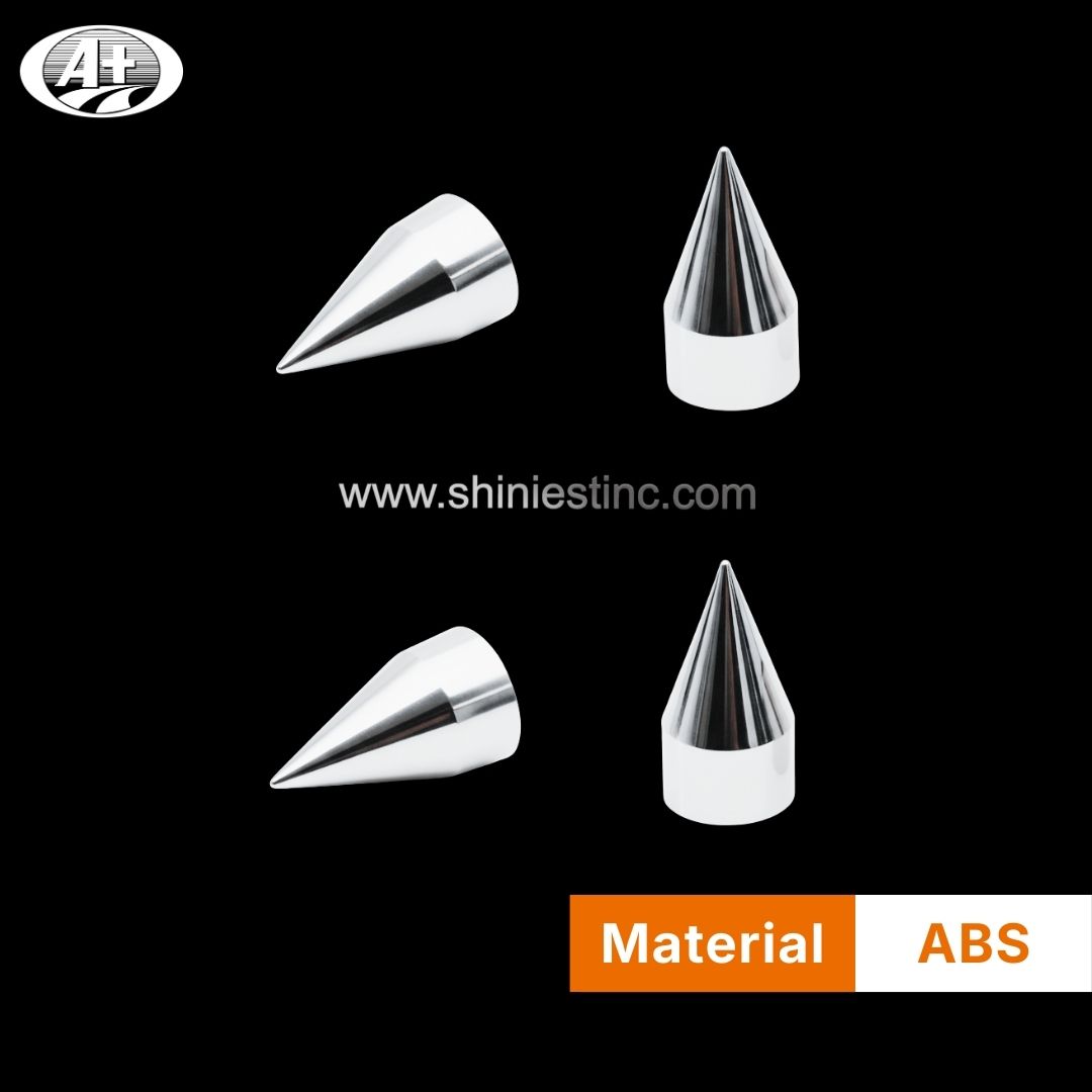 33mm Chrome ABS Spike Lug Nut Cover for American Heavy Duty Trucks