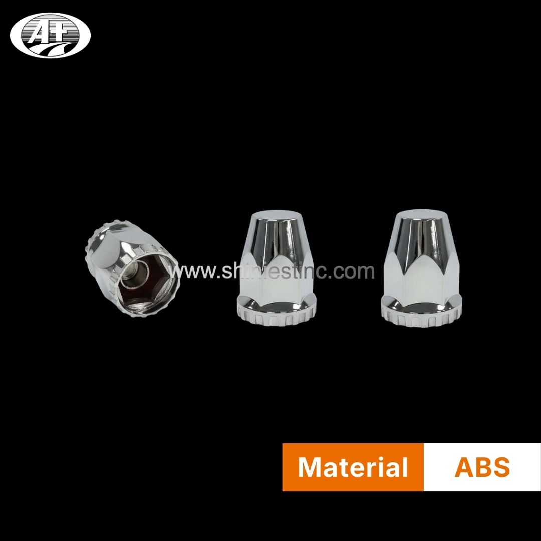 Twist-on 33mm Chrome ABS Hex Lug Nut Cover for Heavy Duty Trucks