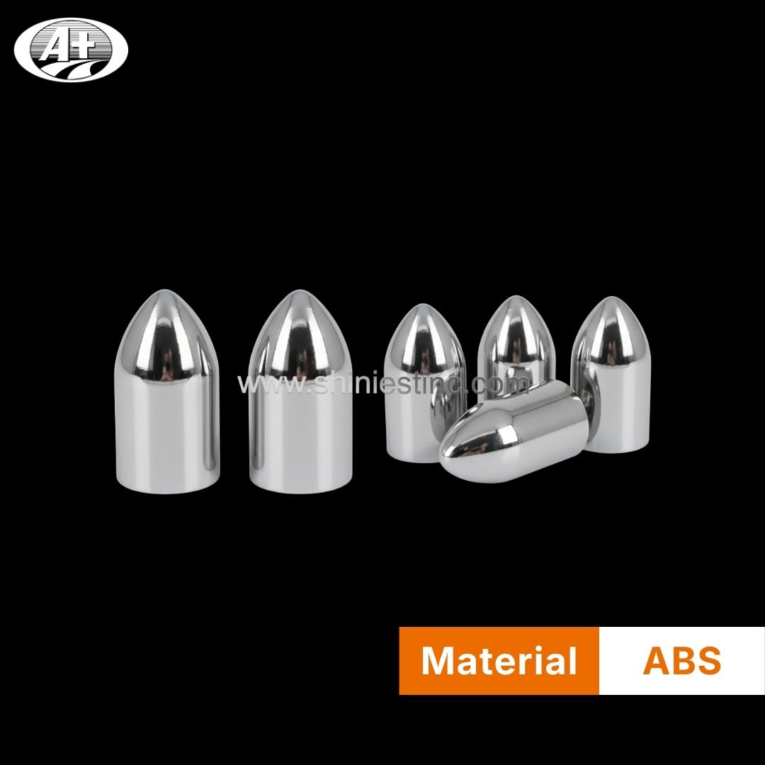 Twist-on 33mm Chrome ABS Bullet Lug Nut Cover for Heavy Duty Trucks