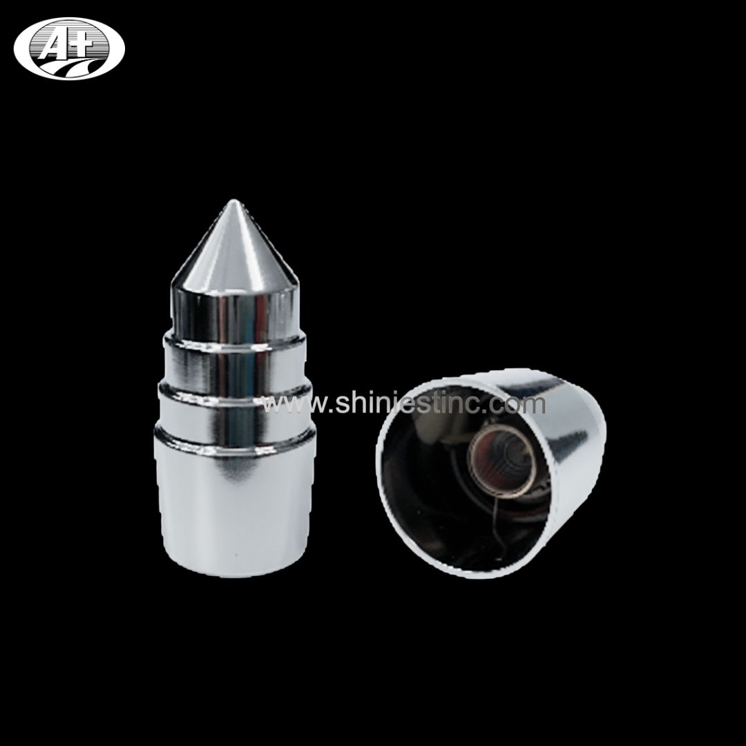 33mm Chrome ABS Tiered Spike Lug Nut Cover for Heavy Duty Trucks