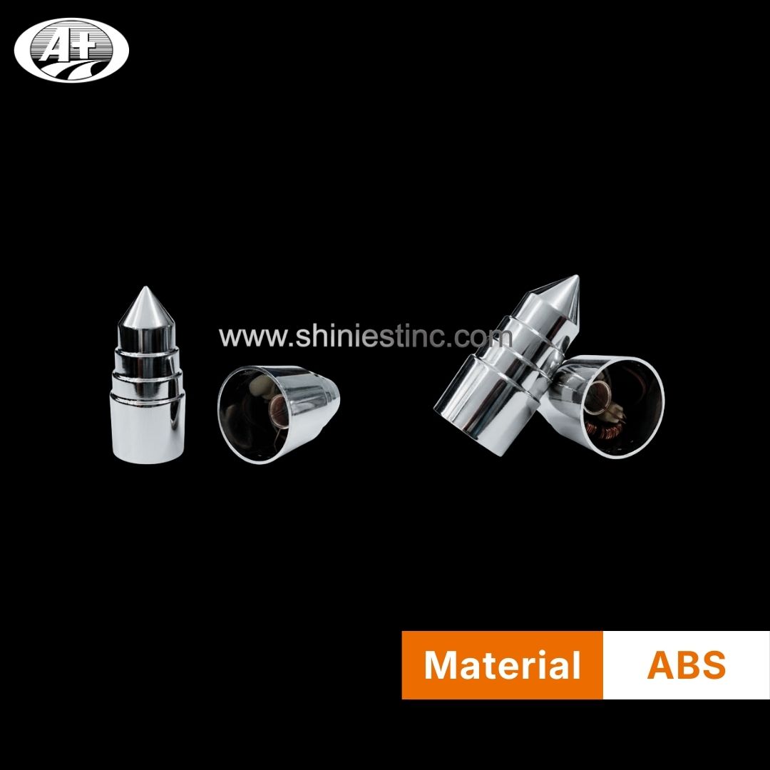 33mm Chrome ABS Tiered Spike Lug Nut Cover for Heavy Duty Trucks