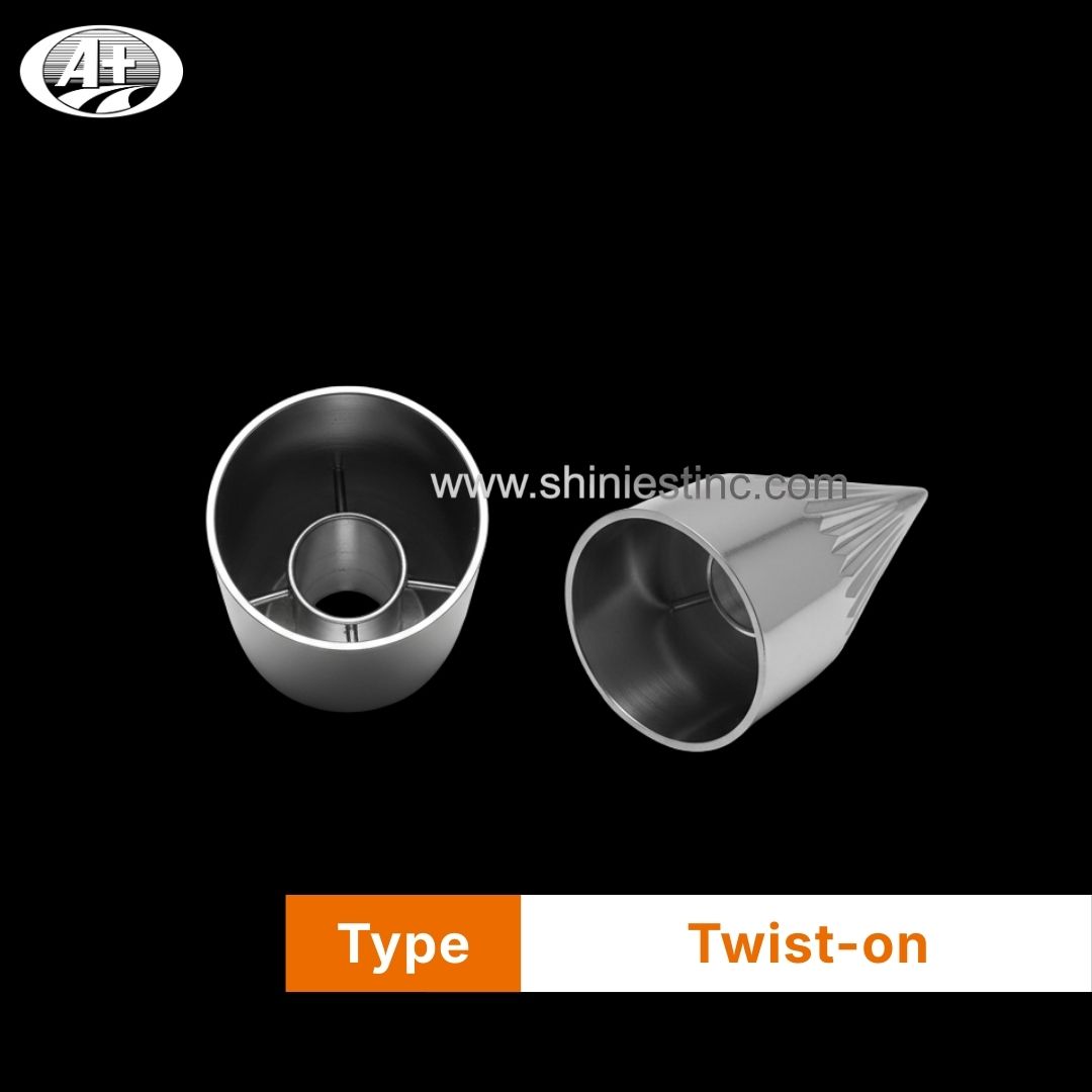 33mm Chrome Ribbed Spike Lug Nut Cover for Heavy Duty Trucks