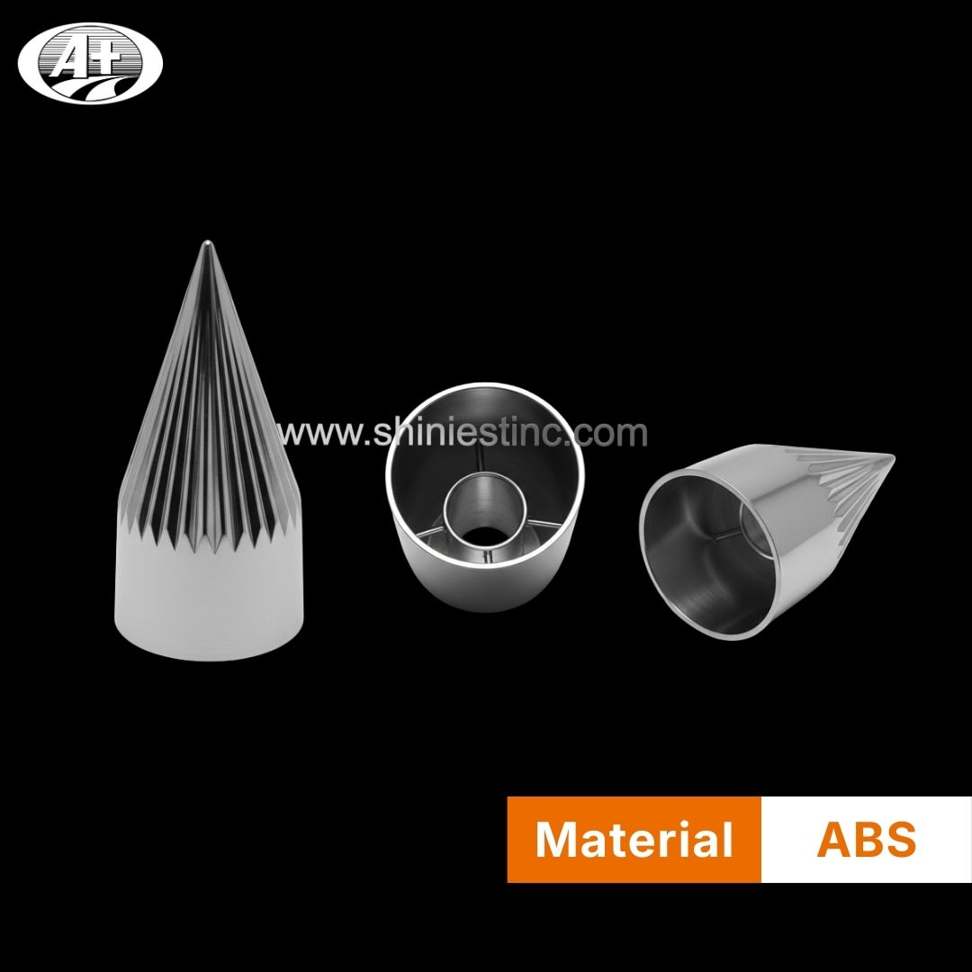 33mm Chrome Ribbed Spike Lug Nut Cover for Heavy Duty Trucks