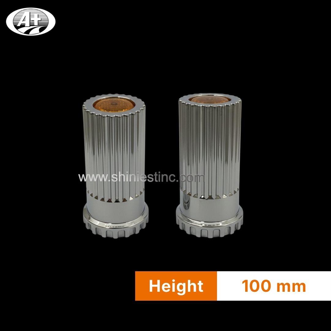 33mm Chrome ABS Ribbed Lug Nut Cover for Heavy Duty Trucks