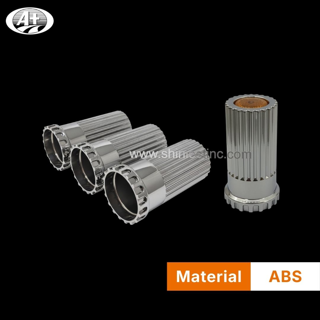 33mm Chrome ABS Ribbed Lug Nut Cover for Heavy Duty Trucks