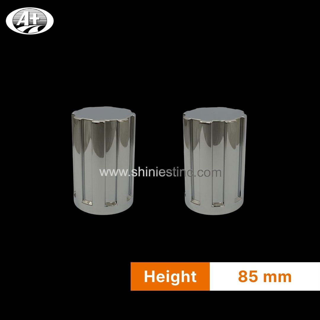 Chrome ABS 33mm Ribbed Wheel Nut Cover for Commercial Trucks