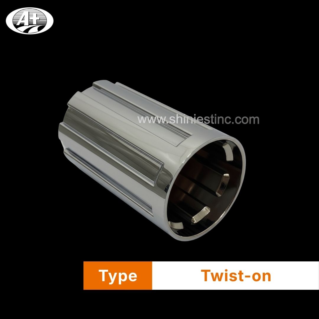 Chrome ABS 33mm Ribbed Wheel Nut Cover for Commercial Trucks