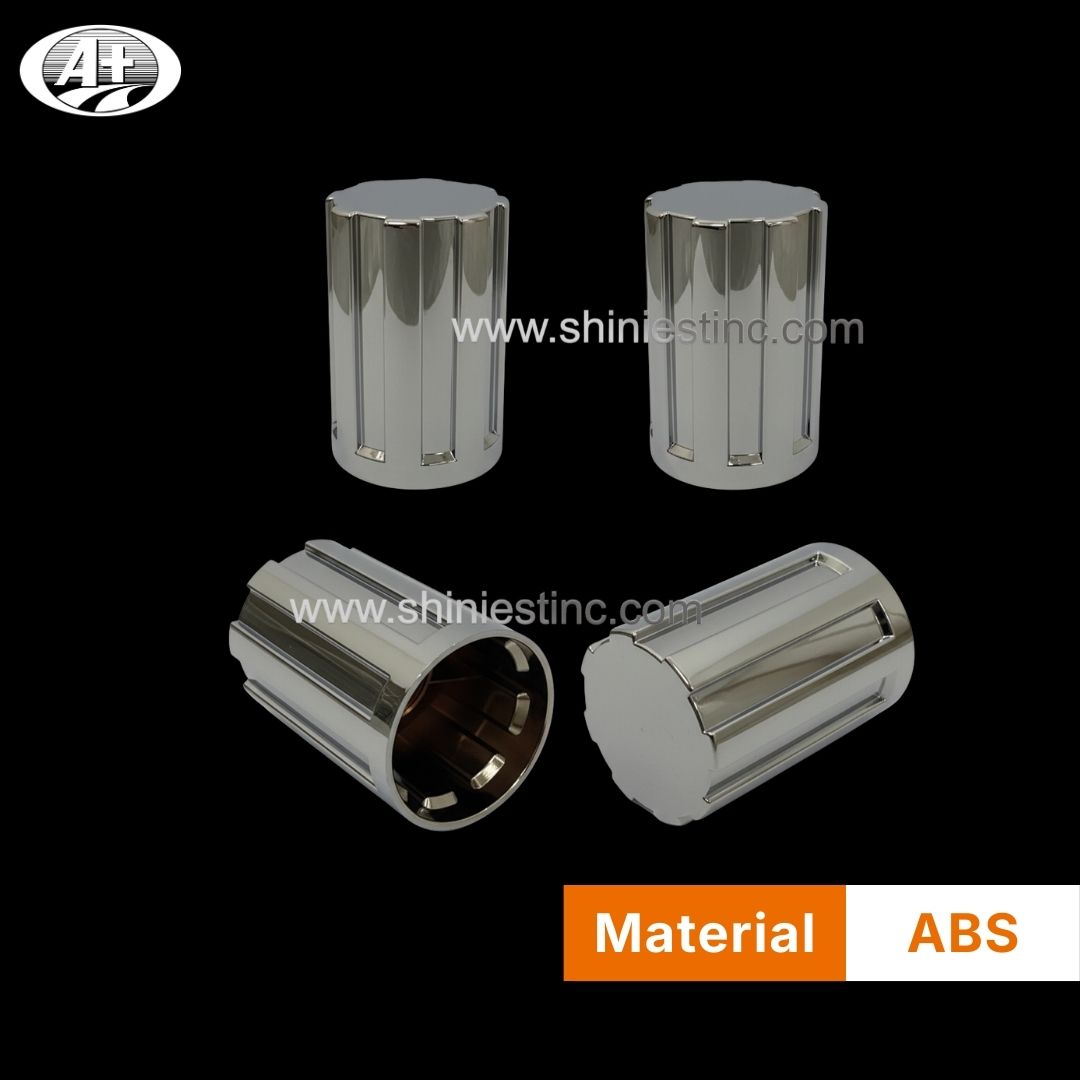 Chrome ABS 33mm Ribbed Wheel Nut Cover for Commercial Trucks