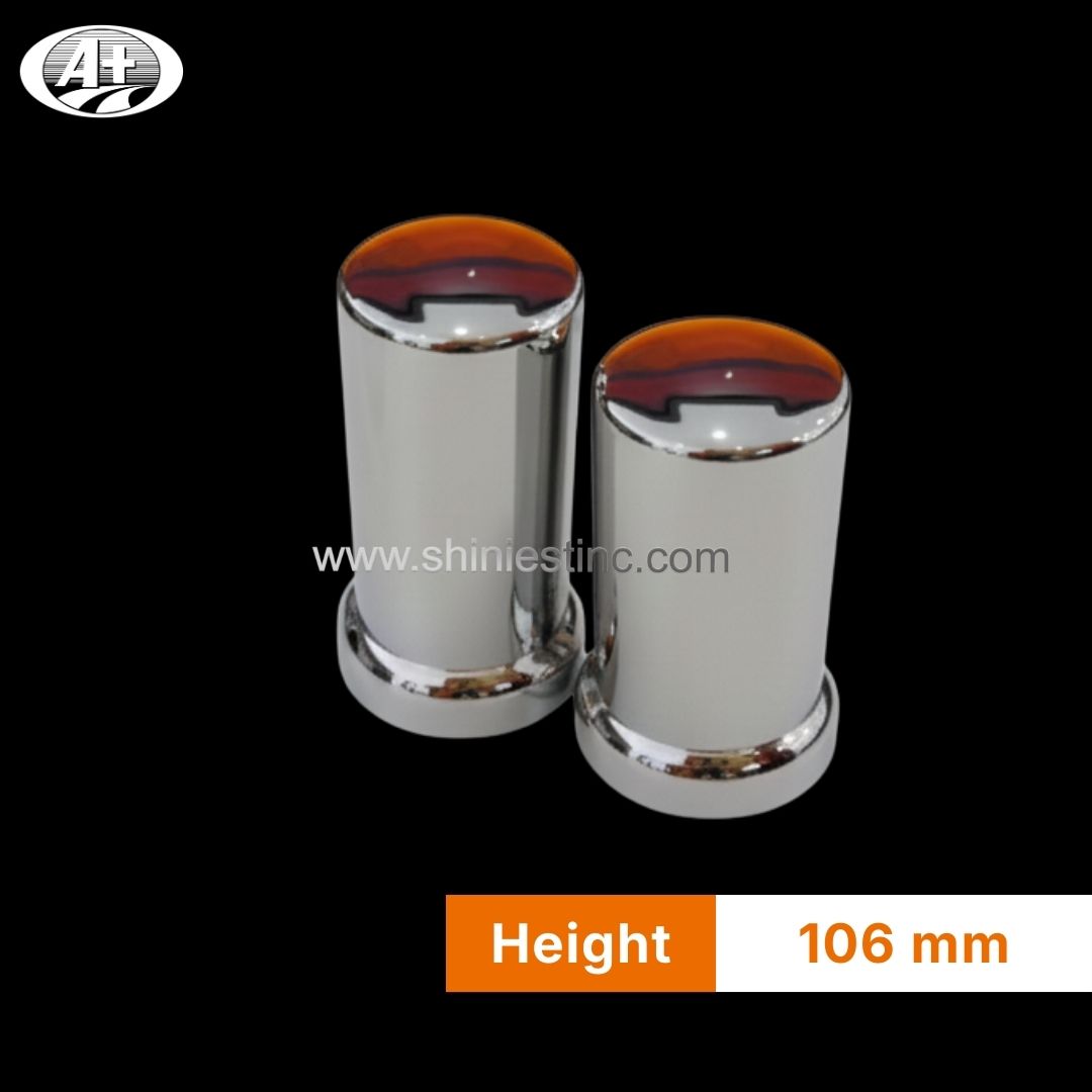 Chrome 33mm High Profile Lug Nut Cap for Big Rigs