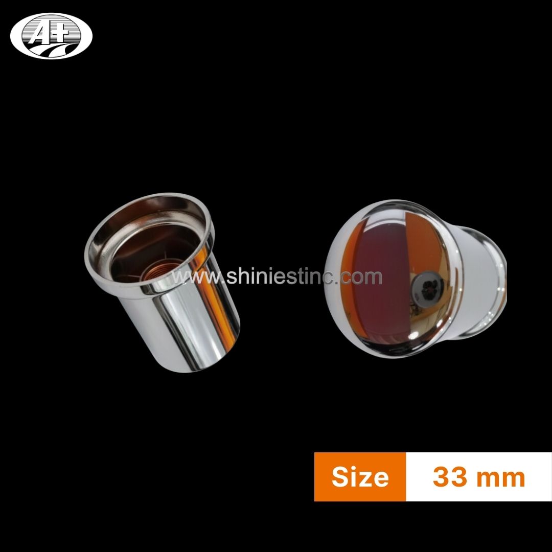 Chrome 33mm High Profile Lug Nut Cap for Big Rigs