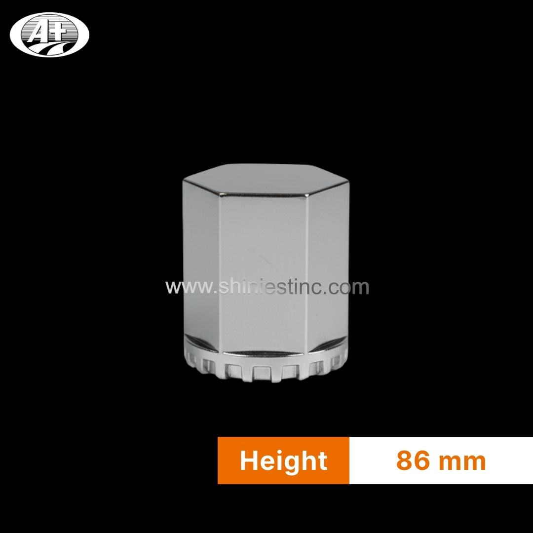 US Spec 33mm Chrome Hex Lug Cover for Tractor Trailers