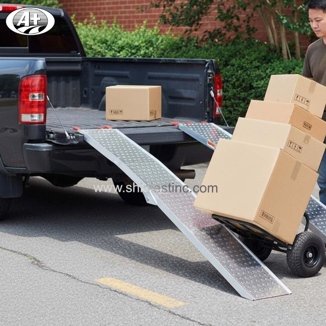 Heavy Duty Arched Folding Aluminum ATV Loading Ramp for Pickup
