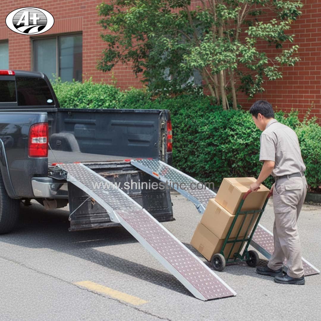 Heavy Duty Arched Folding Aluminum ATV Loading Ramp for Pickup