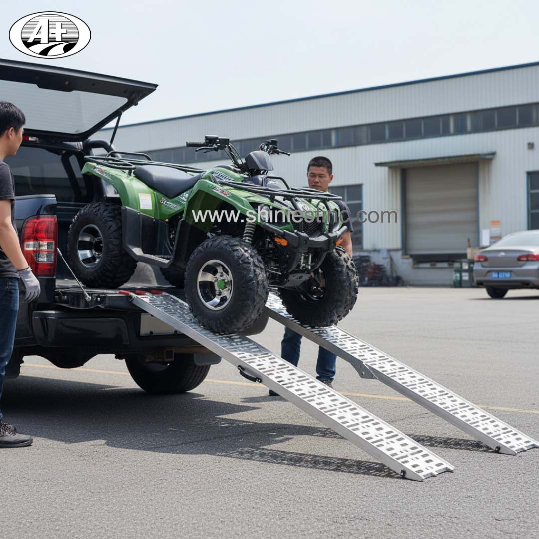Heavy Duty Folding Aluminum ATV Loading Ramps for Pickup Trucks