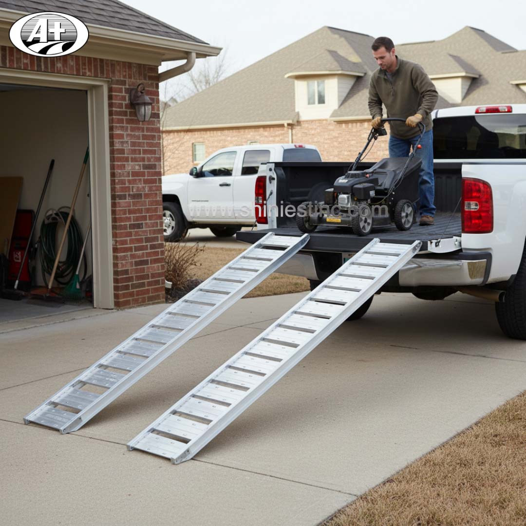 Heavy Duty Folding Aluminum ATV Loading Ramp with Anti-Slip Plank Surface