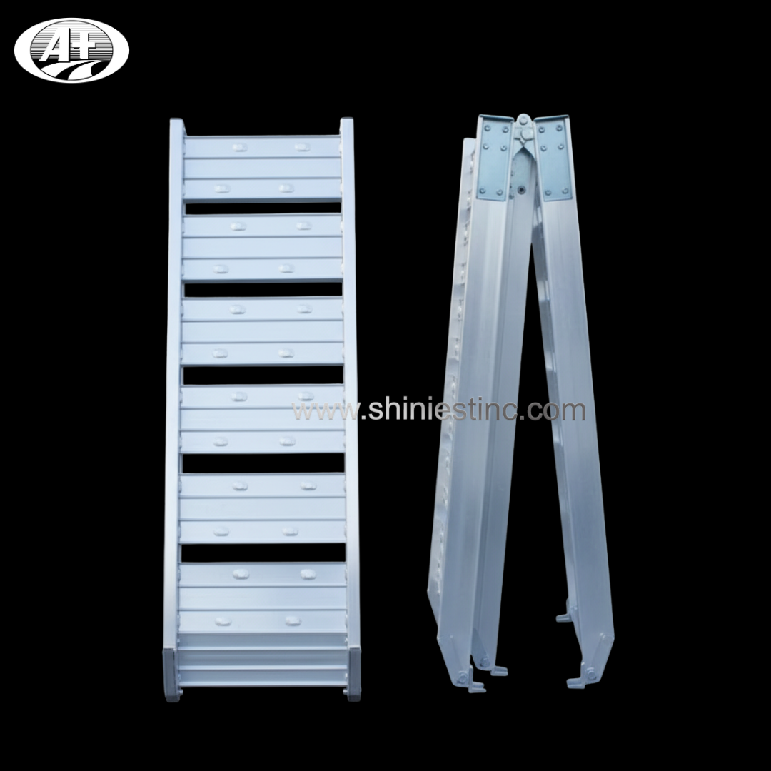 Heavy Duty Folding Aluminum ATV Loading Ramp with Anti-Slip Plank Surface