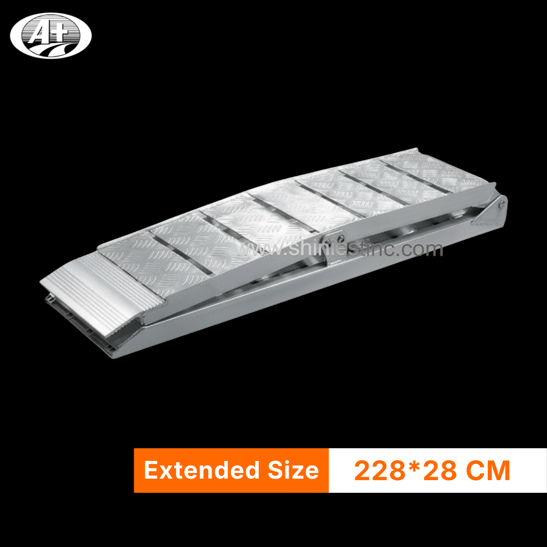 Arched Folding Aluminum ATV Ramp with Anti-Slip Punched Plate Surface