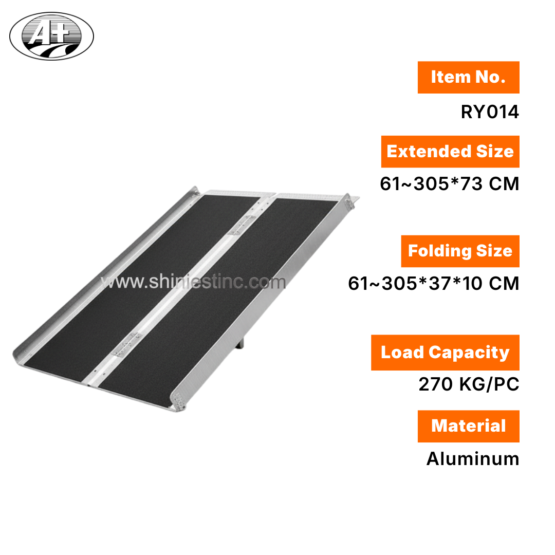Portable Non-Slip Aluminum Folding Suitcase Ramp for Wheelchair Accessibility