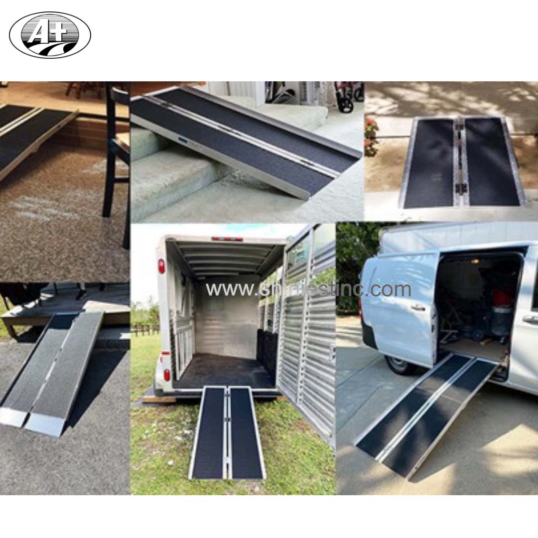Heavy Duty Tri-Fold Aluminum Portable Wheelchair Ramp for Mobility Scooters