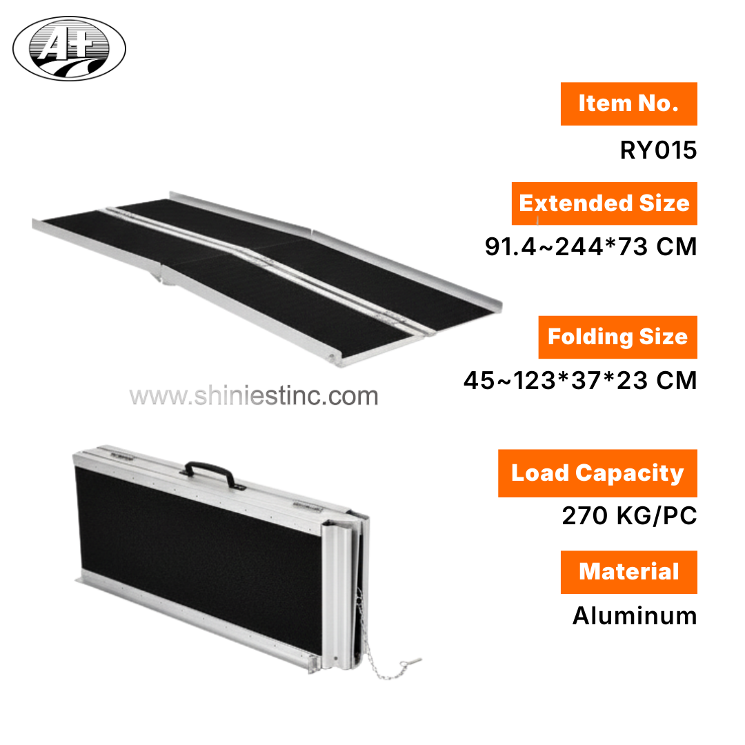 Heavy Duty Tri-Fold Aluminum Portable Wheelchair Ramp for Mobility Scooters