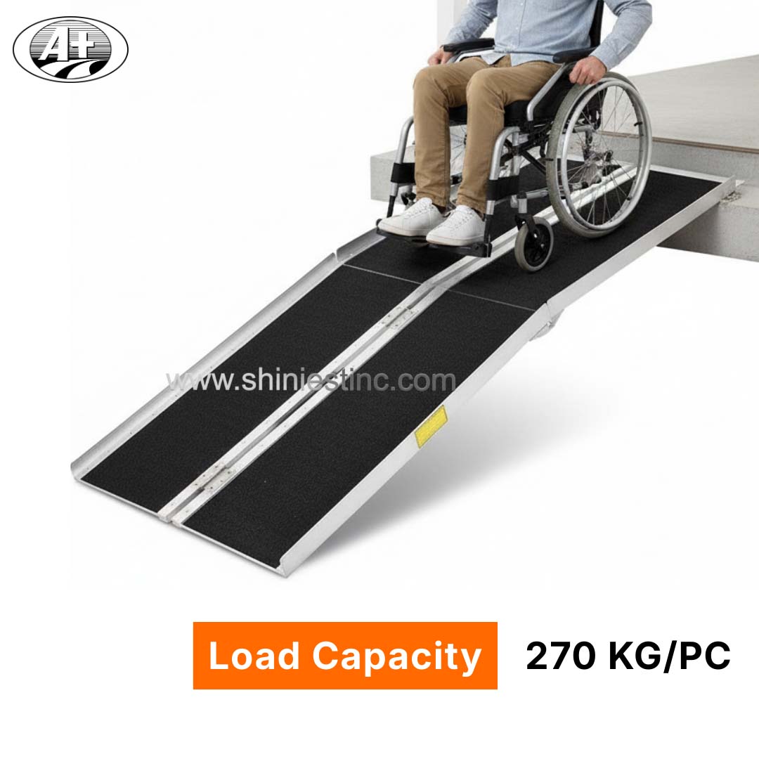 Heavy Duty Tri-Fold Aluminum Portable Wheelchair Ramp for Mobility Scooters
